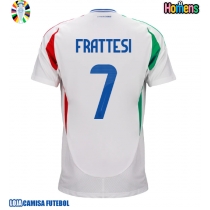 Camisa de Futebol Itália Davide Frattesi #7 Equipamento Secundário Europeu 2024 Manga Curta